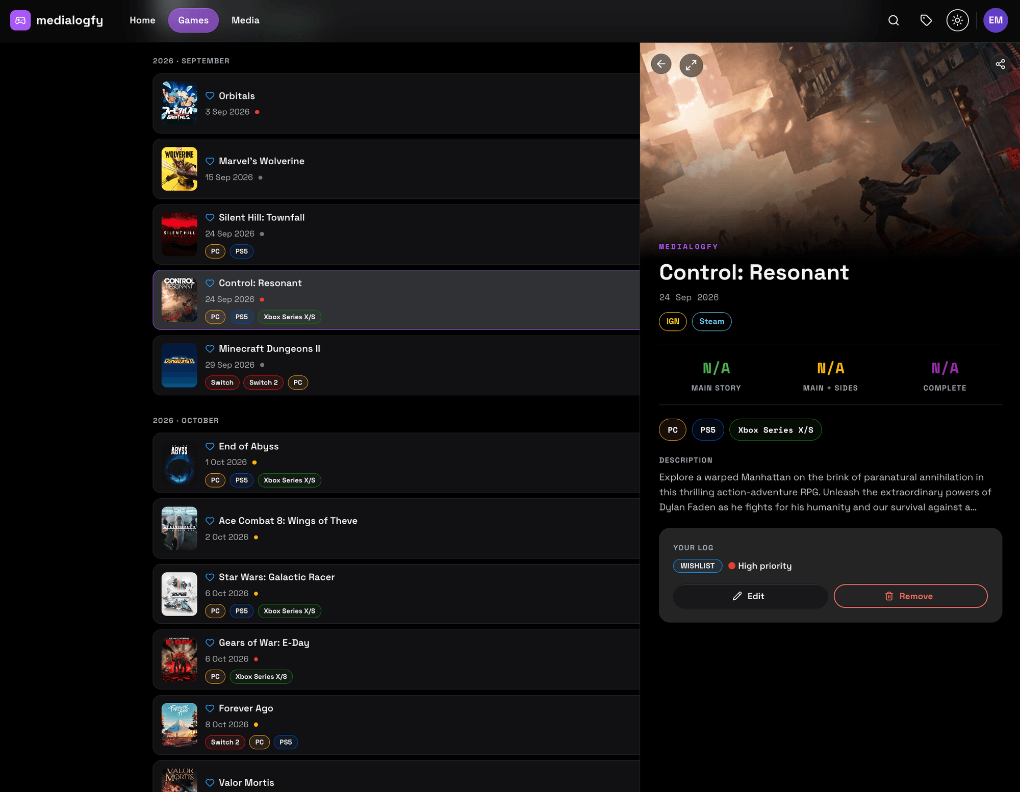 medialogfy web app