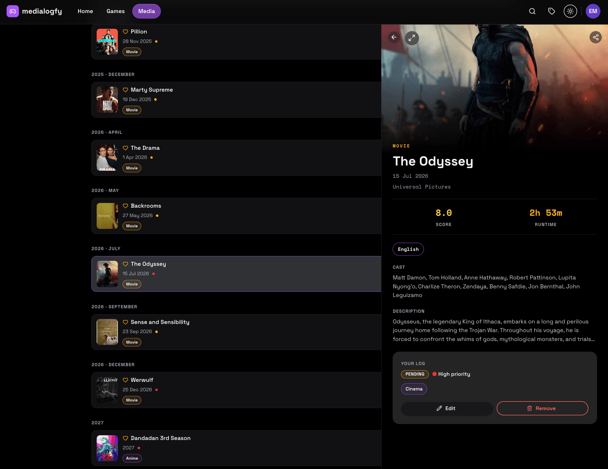 medialogfy web app